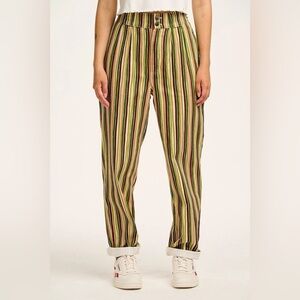NWOT Lucy & Yak Addison Jeans Organic Twill Elm Stripe Size W36